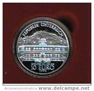AUSTRIA 10 EUROs PLATA/SILVER S/C  UNC 2004  En Cartera SCHLOSS HELLBRUNN  DL-107 - Oesterreich