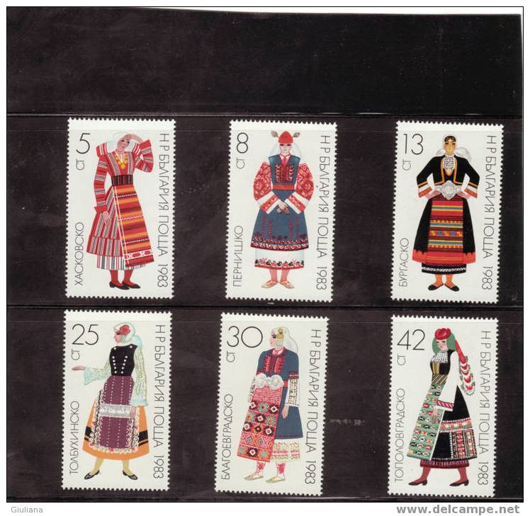 Bulgaria - Serie N. 2765/70**  (Yvert)  1983  Costumi - Unused Stamps