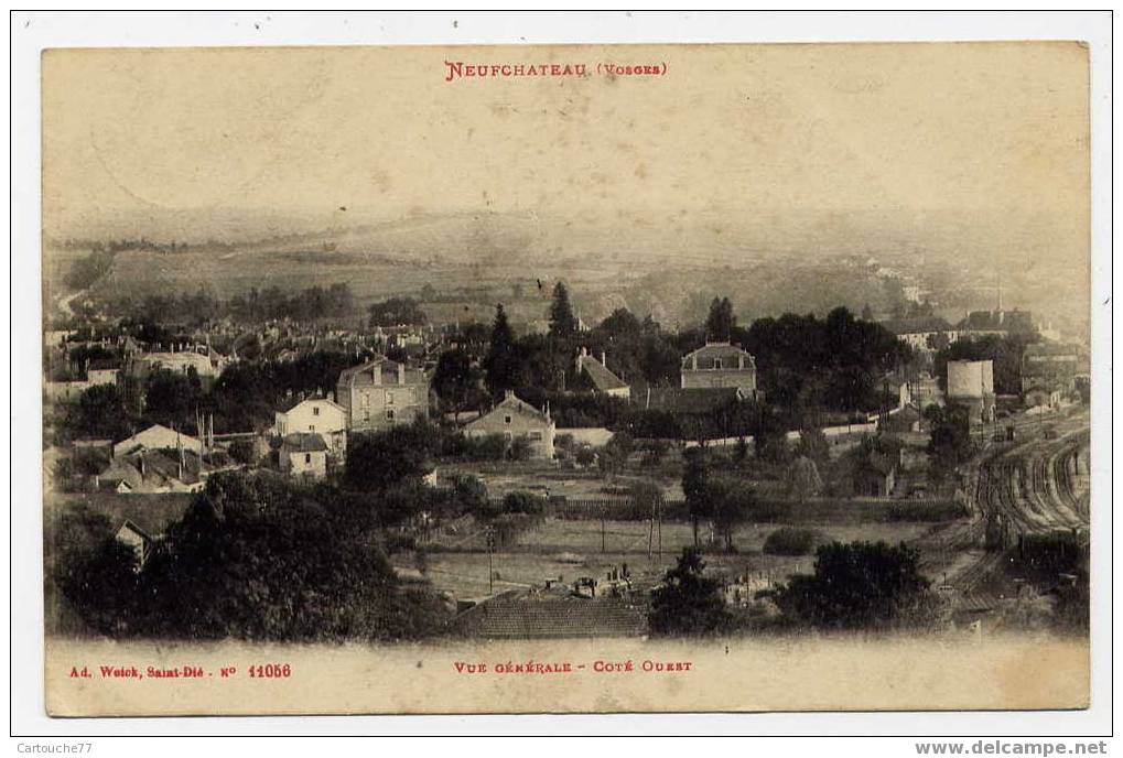 K1 - NEUFCHÂTEAU - Vue Générale Côté Ouest (1916) - Neufchateau