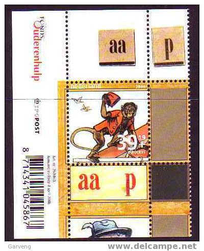 NL 2006: Singe Hors Série / Monkey Single Stamp / Affe Einzelmarke MNH ** - Apen