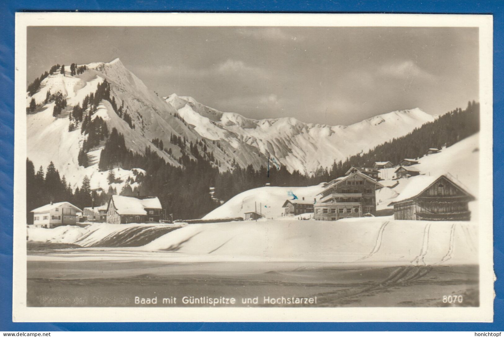 Österreich; Baad; Güntlispitze Und Hochstarzel; 1952; Stempel Riezlern Sondertarif; Kleinwalsertal - Kleinwalsertal