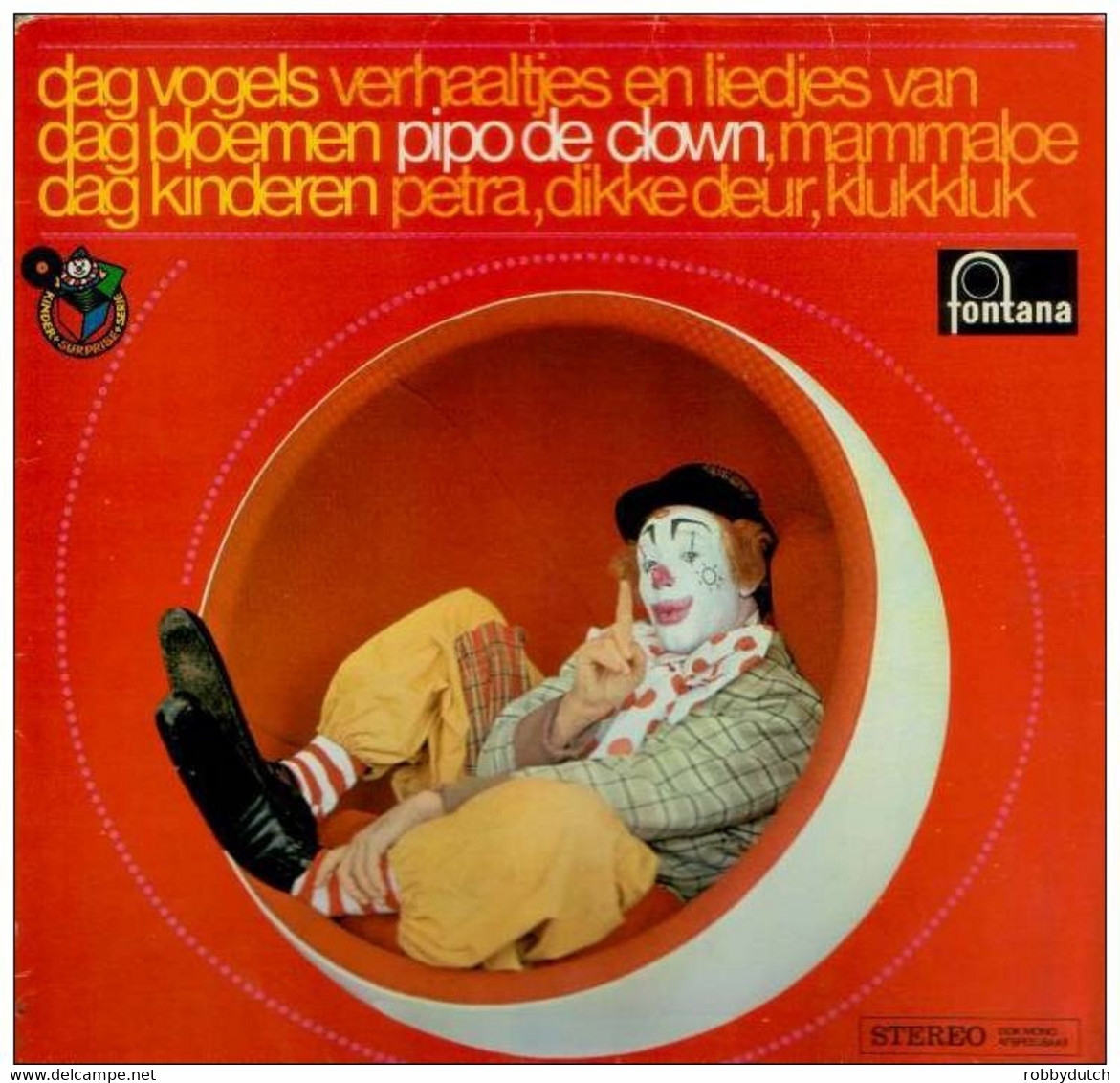 * LP * PIPO DE CLOWN - DAG VOGELS, DAG BLOEMEN, DAG KINDEREN (Holland 1967) - Kinderlieder