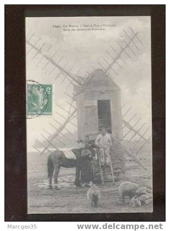 011823 Un Moulin à Vent à L' île D'ouessant édit.villard N°1745 Mouton , Animée Mule Très Beau Plan - Ouessant