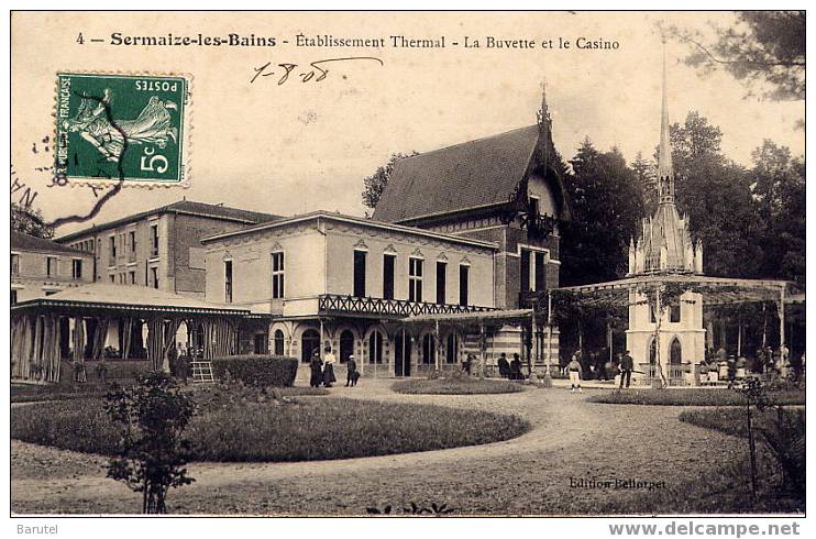 SERMAIZE LES BAINS - Etablissement Thermal. La Buvette Et Le Casino - Sermaize-les-Bains