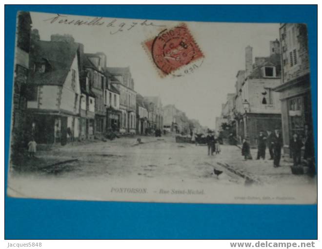 50) Pontorson - Rue Ssaint-michel - Année 1905-  EDIT Urvoy-cohier- Tres Belle Carte - Pontorson