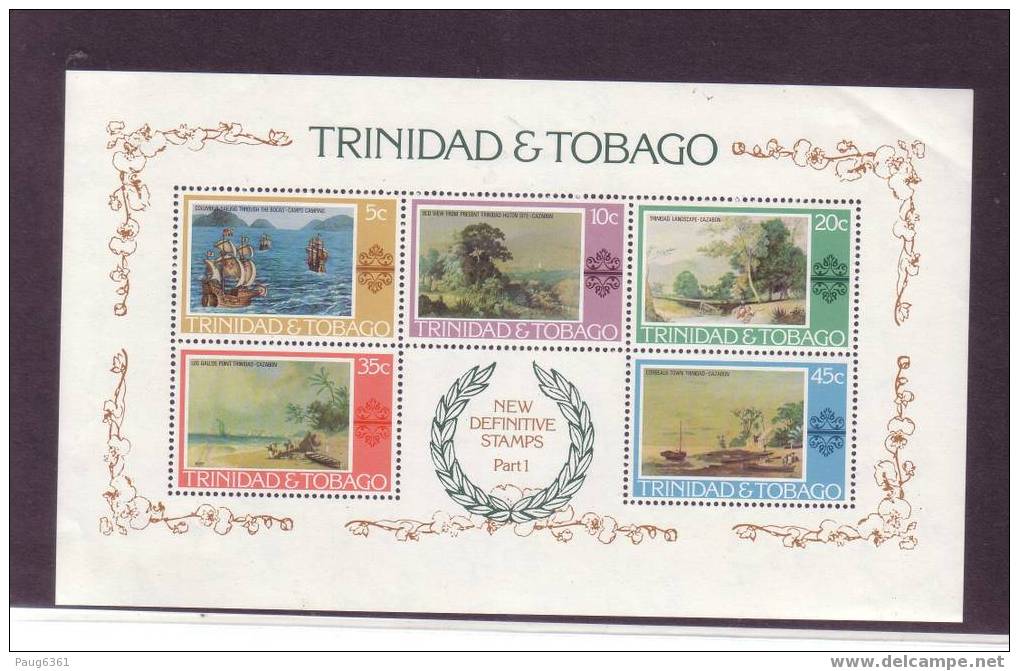 TRINIDAD BLOC BATEAUX-PEINTURES Y N°B17  NEUF MNH** VV50 - Trinidad En Tobago (1962-...)