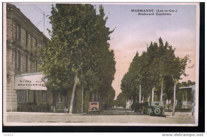 47..LOT ET GARONNE..MARMANDE BD GAMBETTA..COULEUR....ECRITE...‹(•¿•)› - Marmande