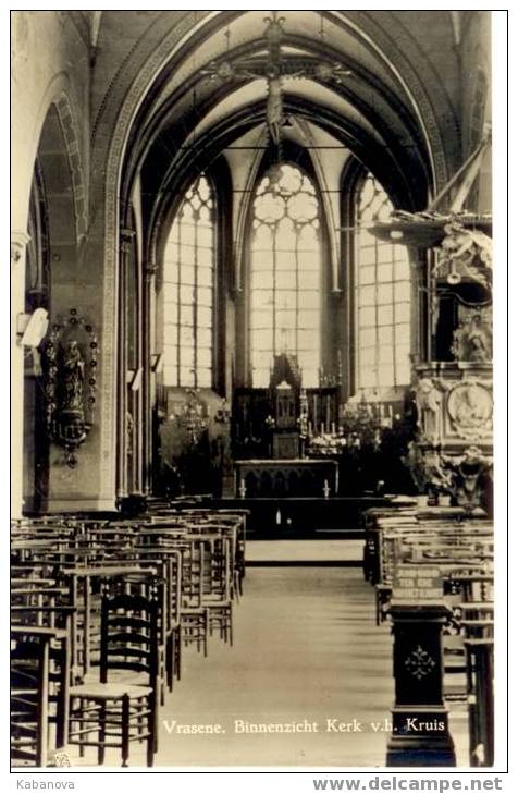 Vrasene. Binnenzicht Kerk V.h. Kruis - Beveren-Waas