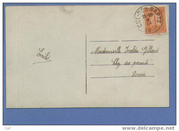 108 Op Postkaart Met Cirkelstempel CUL-DES-SARTS - 1912 Pellens