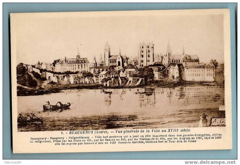 45  --- BEAUGENCY --- Vue Générale De Ville Au XVIIIe Siecle --- ( à Voir ) -- R 1149 - Beaugency