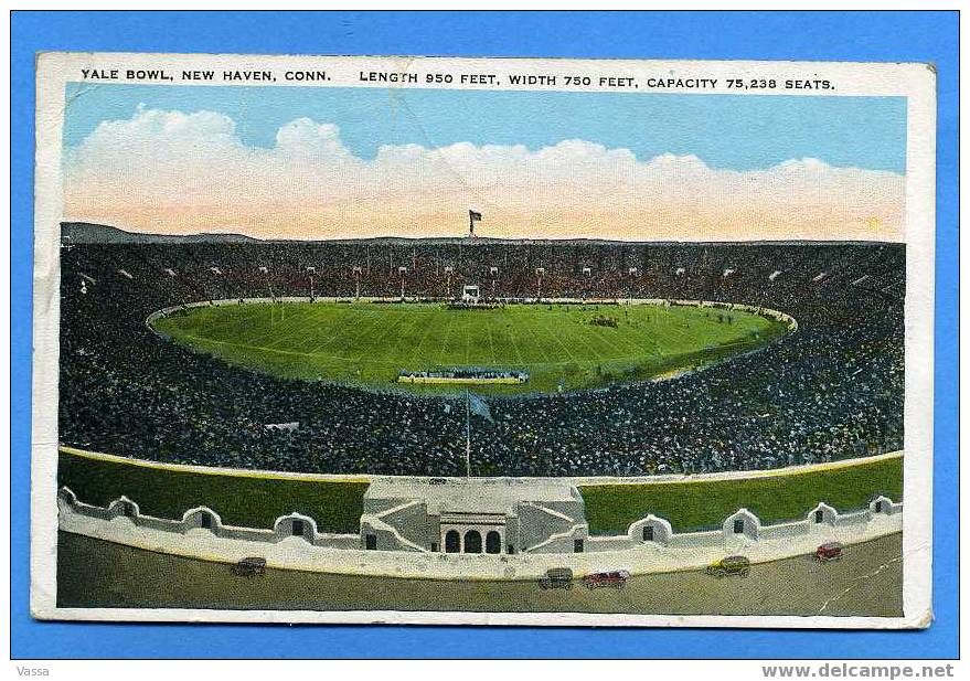 1914 NEW HAVEN  Connecticut Yale Bowl Football Stadium .stade - New Haven