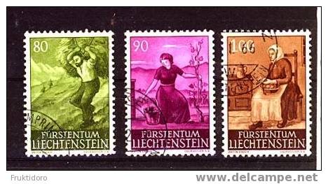 Liechtenstein Mi 411-413  1961 Agriculture - Gebruikt