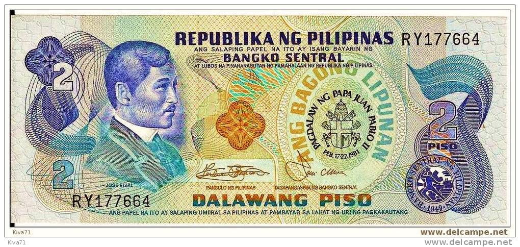 2 Piso  "PHILIPPINES"   Commémoratif  Pape J.P II  P166 UNC  Ro 46 - Filippijnen