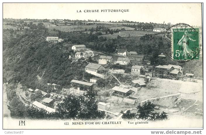 23 - CHAMBON Sous VOUEIZE < MINE D'OR Du CHATELET - TRES BELLE CARTE Des MINES - Edit. PM 422 - Chambon Sur Voueize