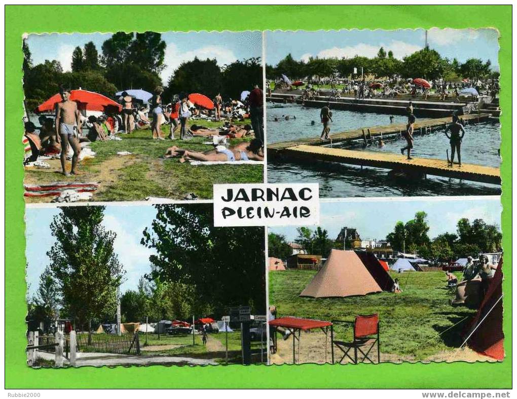 JARNAC 1964 CARTE MULTI VUES PISCINE CAMPING PLEIN AIR CARTE EN BON ETAT - Jarnac