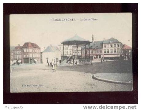 12593 Braine Le Comte La Grand Place édit.lepers Couleur Kiosque Belle Carte - Braine-le-Comte