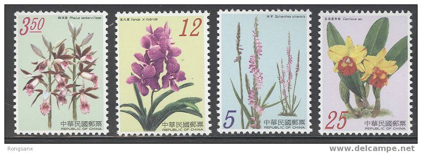 2007 TAIWAN - ORCHIDS 4V - Unused Stamps