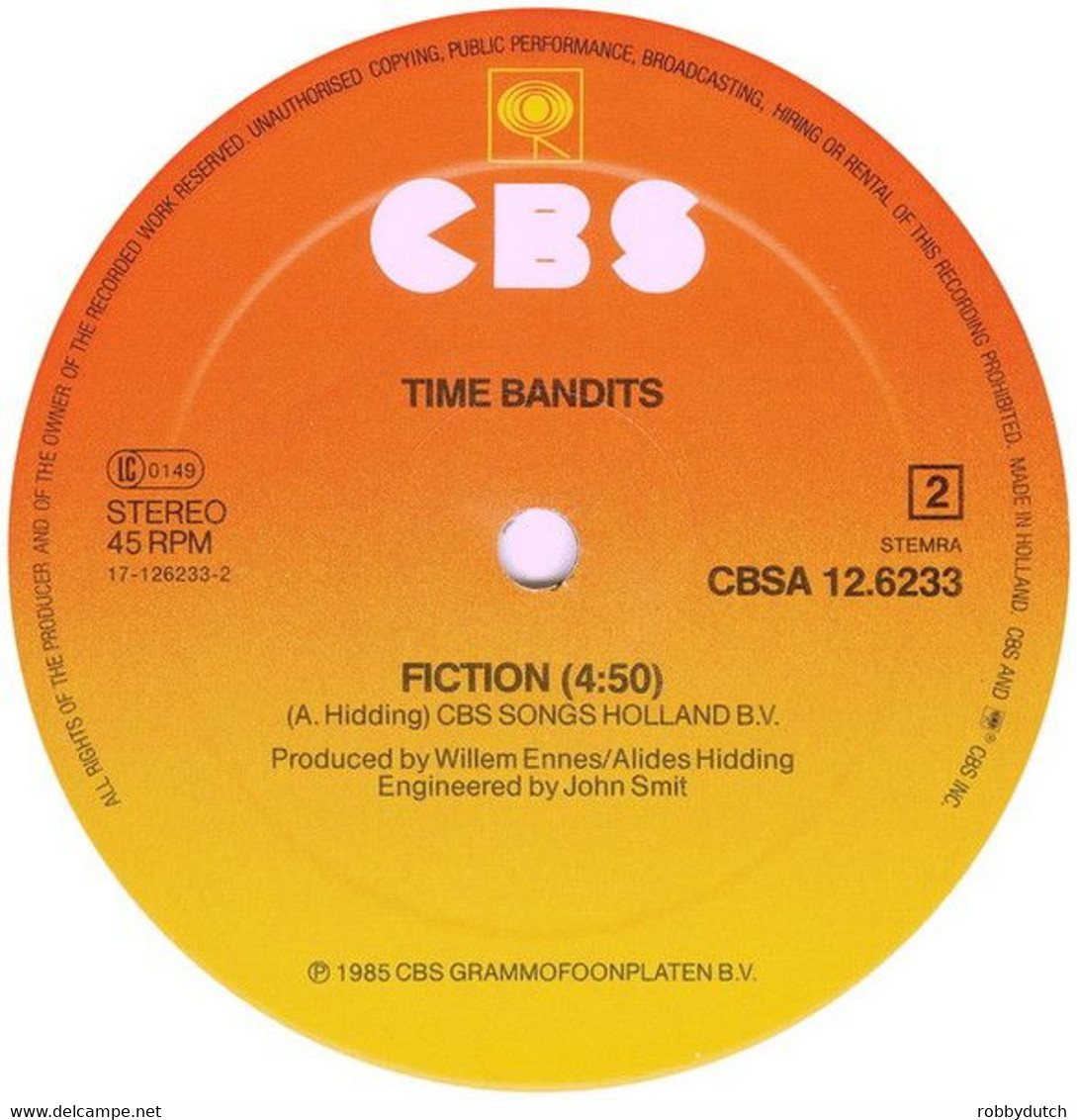 * 12" * TIME BANDITS - ENDLESS ROAD (Holland 1985 Ex-!!!) - 45 Rpm - Maxi-Single