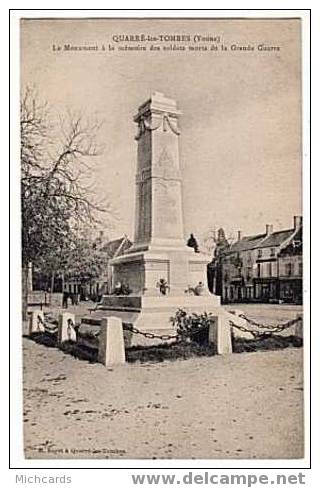 CPA 89 QUARRE LES TOMBES - Le Monument A La Memoire Des Soldats - Quarre Les Tombes