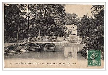 CPA 91 VERRIERES LE BUISSON - Pont Rustique Sur Le Lac - Verrieres Le Buisson