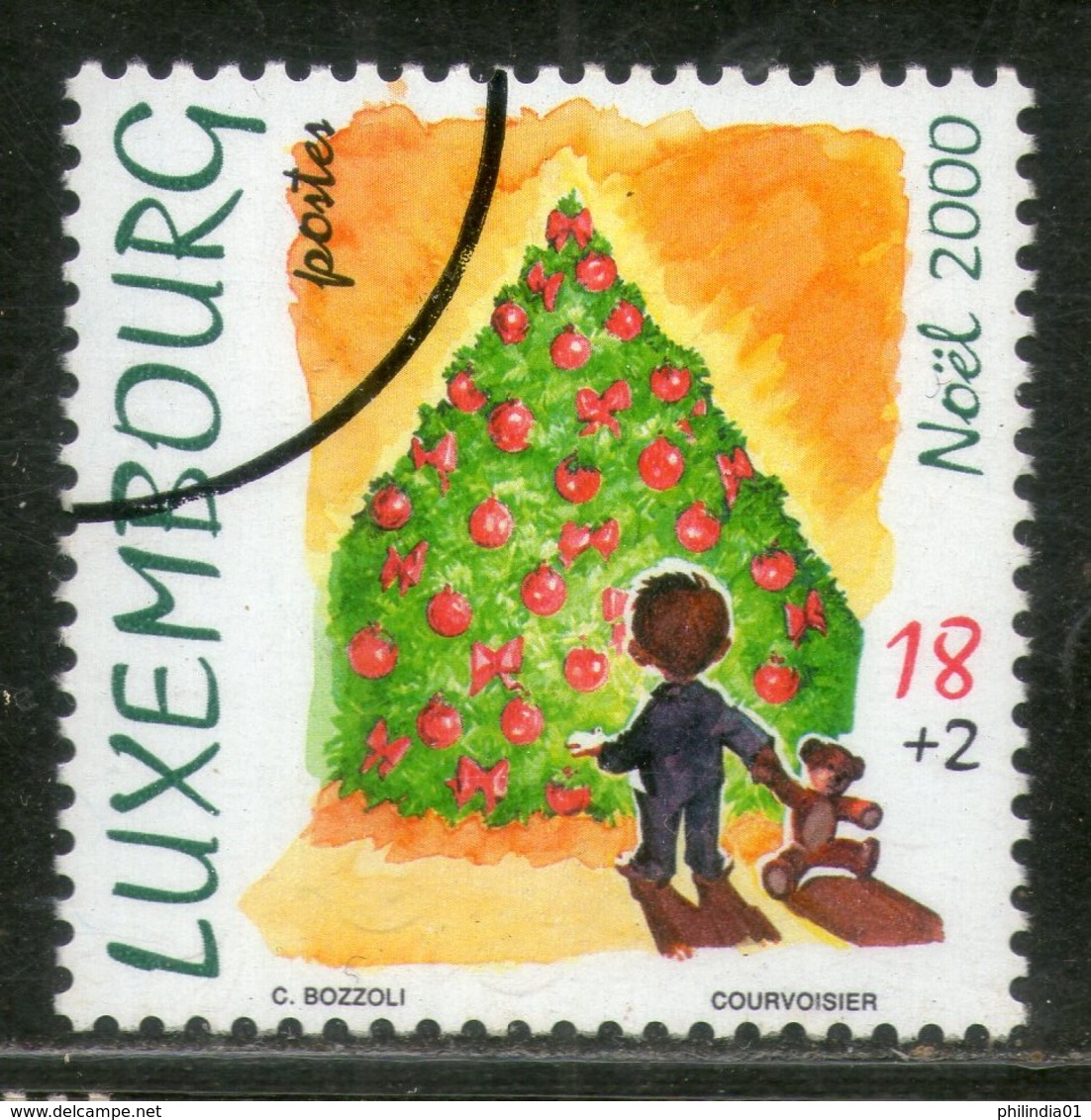 Luxembourg 2000 Christmas Tree Child Toy Sc B424 Specimen MNH # 805 - Gebraucht