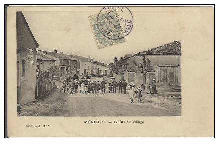 54 - MENILLOT - Le Bas Du Village - Belle Animation - Mont Saint Martin