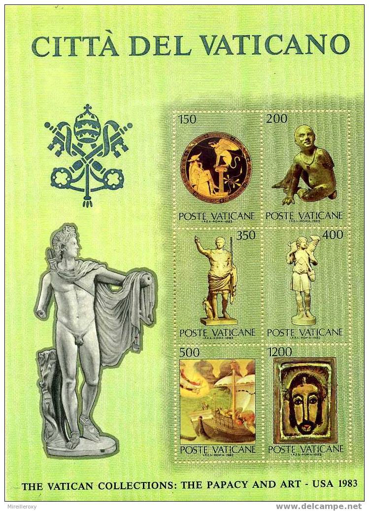 VATICAN / BLOC FEUILLET 7 / ART / BRONZE / STATUE / PEINTURE - Unused Stamps