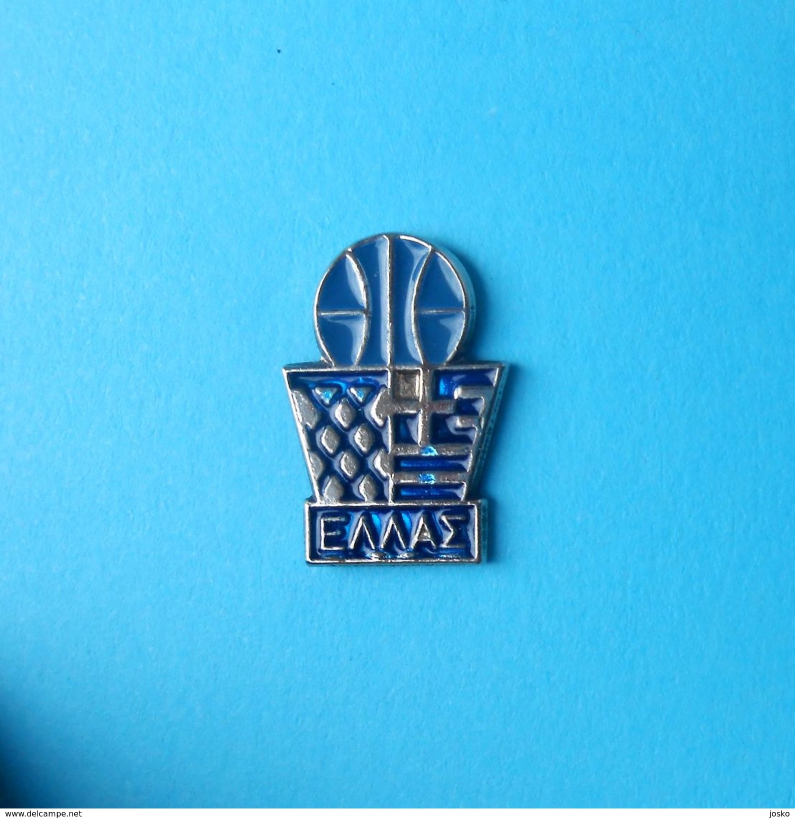 GREECE BASKETBALL FEDERATION  Pin Badge Basket-ball Association Baloncesto Pallacanestro Anstecknadel Distintivo Grece - Basketball