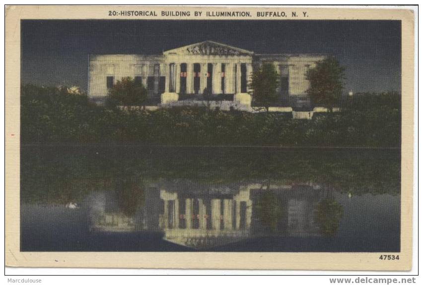 Buffalo. Historical Building By Illumination, New York. Colored. - Buffalo