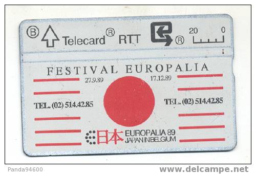 Belgique Festival Europalia 1989 Japan In Belgium - Ohne Chip