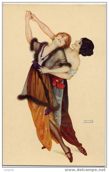 Raphael Kirchner,Danseuses De Montmartre, Carte Originale - Kirchner, Raphael