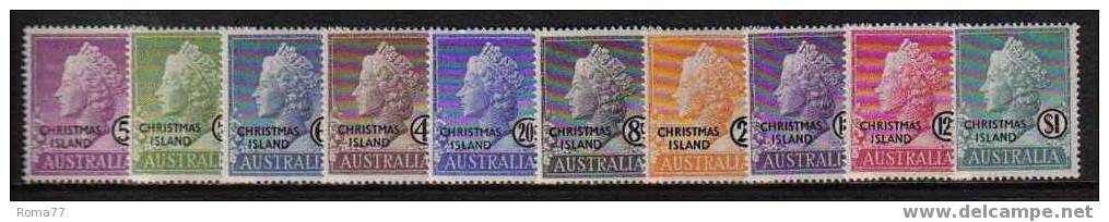 CI1087a - CHRISTMAS ISLANDS , YVERT N. 1/10  *** - Christmas Island