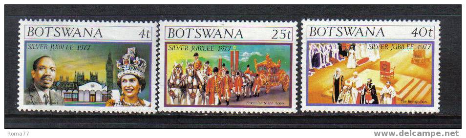 833 - BOTSWANA, 1977 : Silver Jubilee Elizabeth II  *** - Postkoetsen