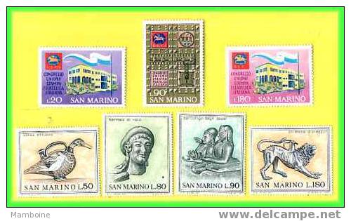 Saint Marin 1971  N 784/86 + 787/90  Neuf X X = 7 Valeurs - Ungebraucht