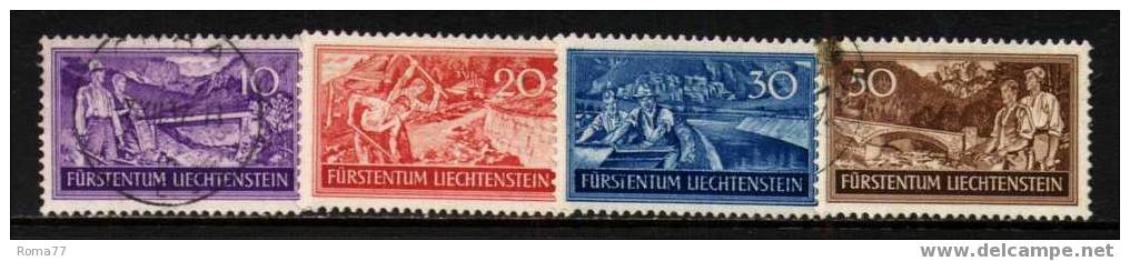 235 - LIECHTENSTEIN , Disoccupazione N. 137/140  Usato - Usados