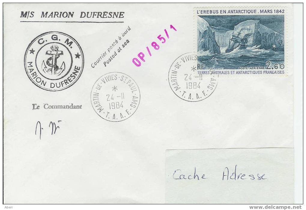 678 MARION DUFRESNE à St P&A-OP-85-1 - Lettres & Documents