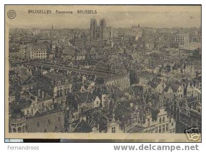 BRUXELLES PANORAMA  1927  CPA - Panoramische Zichten, Meerdere Zichten