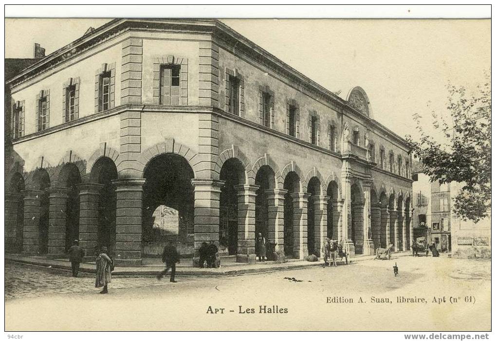 Cpa (84) De APT -les Halles - Apt