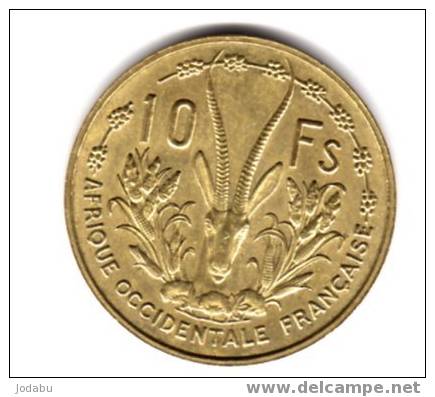 10 Francs Afrique Occidentale Francaise Bronze-allu 1956 - Sonstige & Ohne Zuordnung