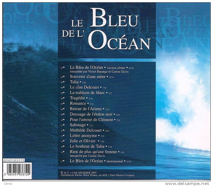 LE  BLEU  DE  L'OCEAN    CHANSON  GENERIQUE  DE  LA  SERIE  DE  T F 1    CD  NEUF - Soundtracks, Film Music