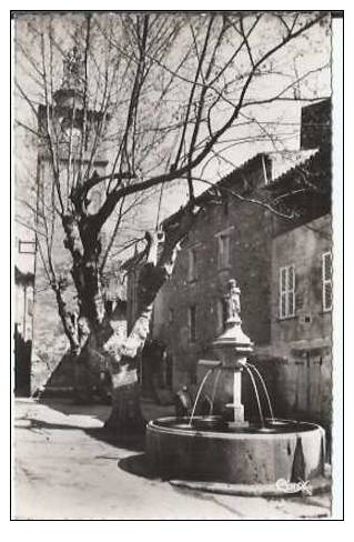 83 - La ROQUEBRUSSANNE - Place De La Fontaine Et L'Horloge - Semi Moderne Petit Format - La Roquebrussanne