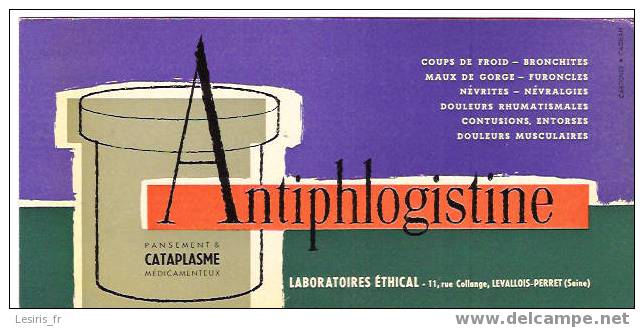 BUVARD - ANTIPHLOGISTINE - LABORATOIRES ETHICAL - LEVALLOIS PERRET - Drogisterij En Apotheek