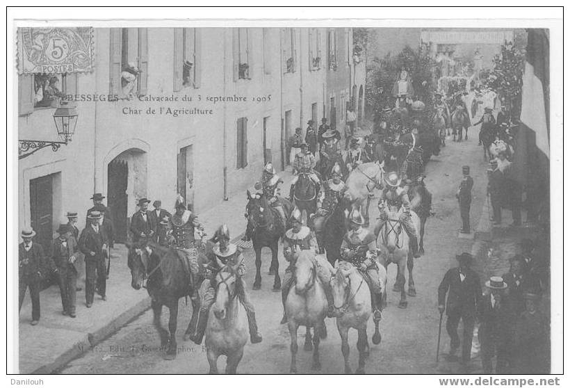 30 // BESSEGES / Cavalcade Du 1 Septembre 1905, Char De L'agriculture / ANIMEE - Bessèges