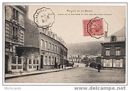 CPA 08 REVIN - Place De La Bouverie Et Rue Jean Baptiste Clement - Revin