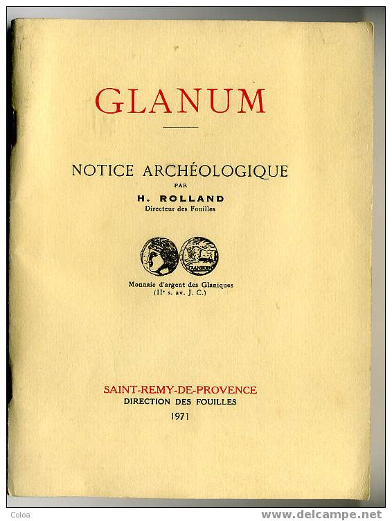 Glanum Notice Archéologique 1971 - Archäologie