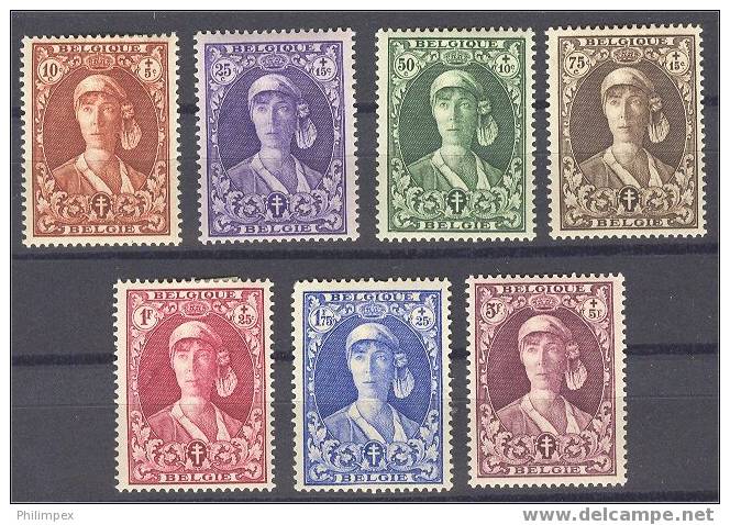 BELGIUM 1931, SEMIPOSTALS FULL SET VF MINT LIGHT HINGED * - Neufs