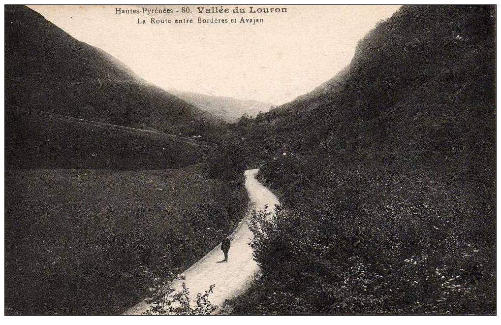 65 AVAJAN (envs Arreau) Route En Bordères Et Avajan, Vallée Du Louron, N°2, Ed MTIL 80, Hautes Pyrénées, 191? - Vielle Aure