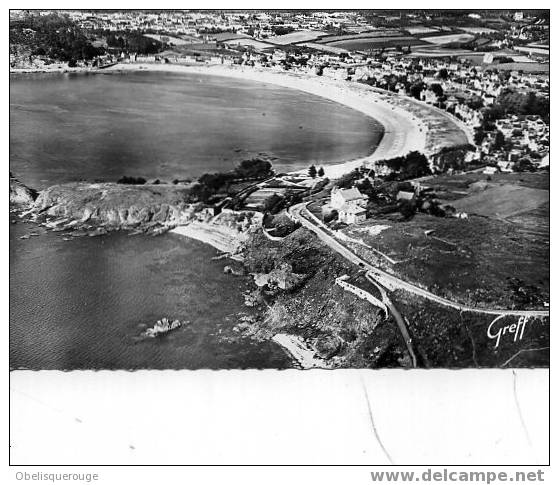 22 ERQUY VUE AERIENNE DE LA PLAGE GREFF N ° 1136 - Erquy