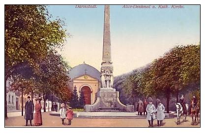 Darmstadt  Alice Denkmal U.Kath.Kirchi - Darmstadt