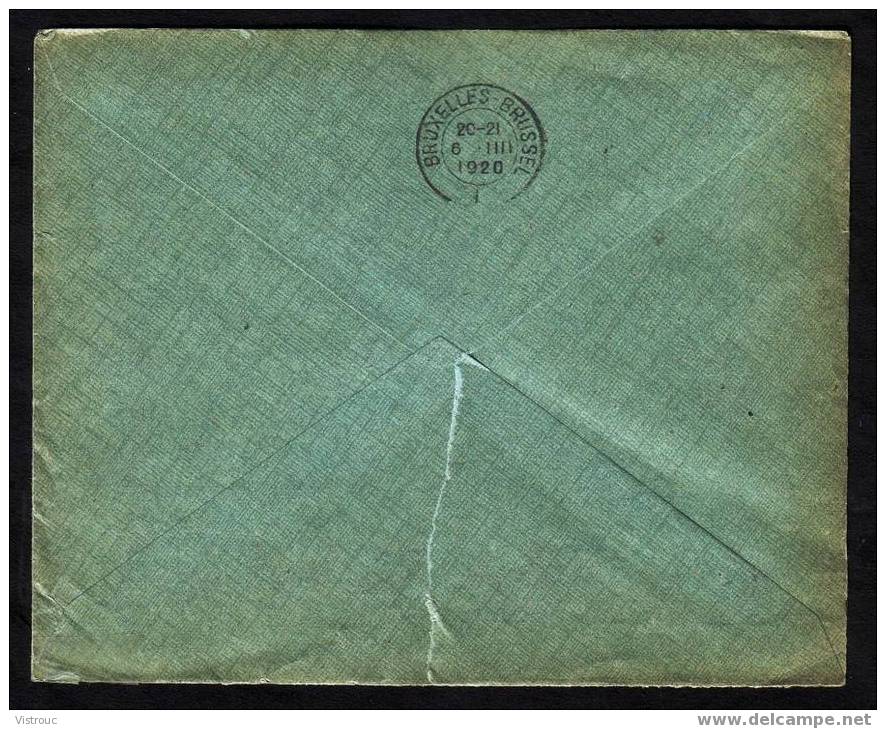 COB N°139Aa  Seul Sur Lettre - Oblitér. X2 Cercle "ANTWERPEN 6 - 6-III-1920". - Storia Postale